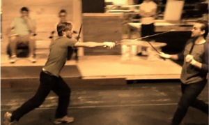 Hamlet Laretes sword fight bronze